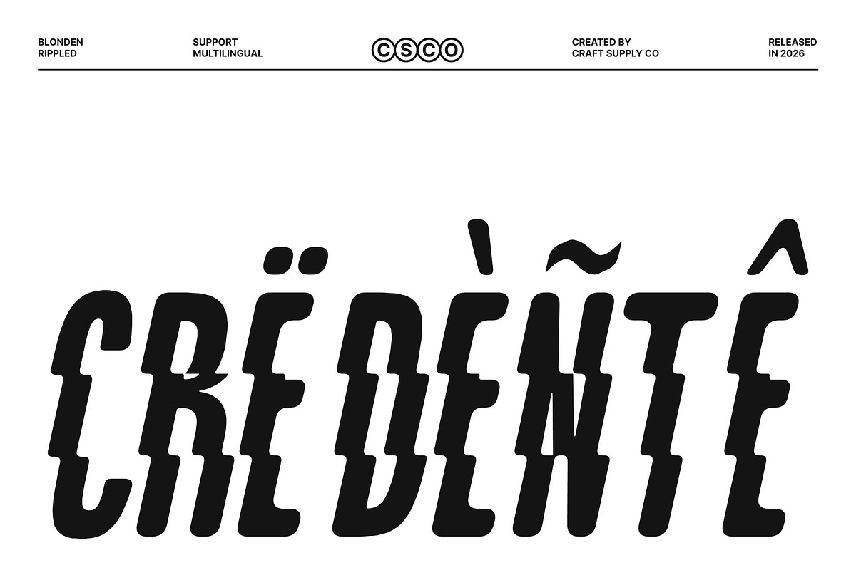 Blonden Rippled, a Sans Serif Font by Craft Supply Co. (Photo 7 of 8)