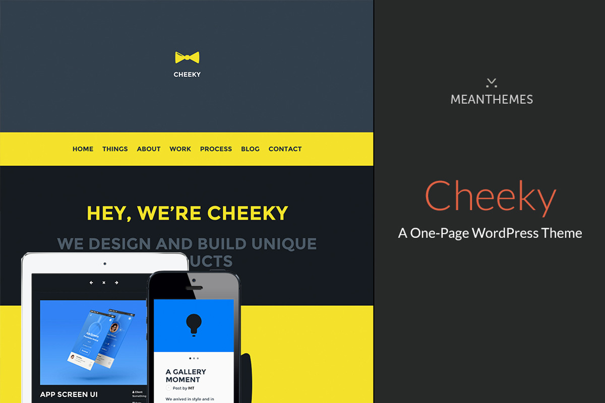 Cheeky: A One-Page WordPress Theme, a WordPress Template by MeanThemes
