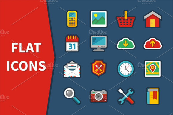 16 Flat Icons