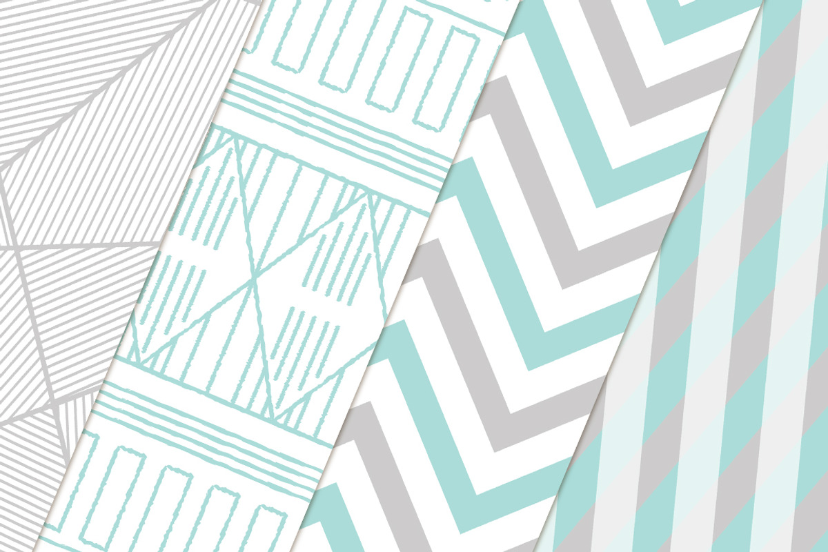 Mint & Ice 50 Pattern Set preview 4