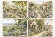 French Cottage Garden Watercolor Set, a Decorative Illustration by Euonia Meraki (Thumbnail 4 of 18)