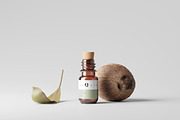 Amber Glass Bottle With Cork Mockup, a Cups & Container Mockup by pmvch (Thumbnail 7 of 10)