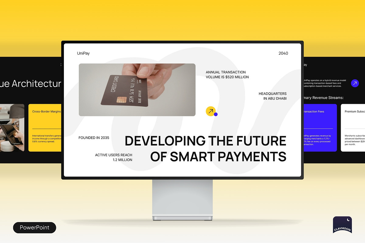 Fintech & Smart Payment Business, a Presentation Template by Claymoon Lab (Photo 1 of 7)