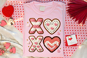 XOXO Valentine Day Heart Faux PNG, an Illustration by Canvas Craft (Thumbnail 7 of 7)