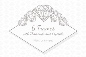 6 Frames with Diamonds and Crystals