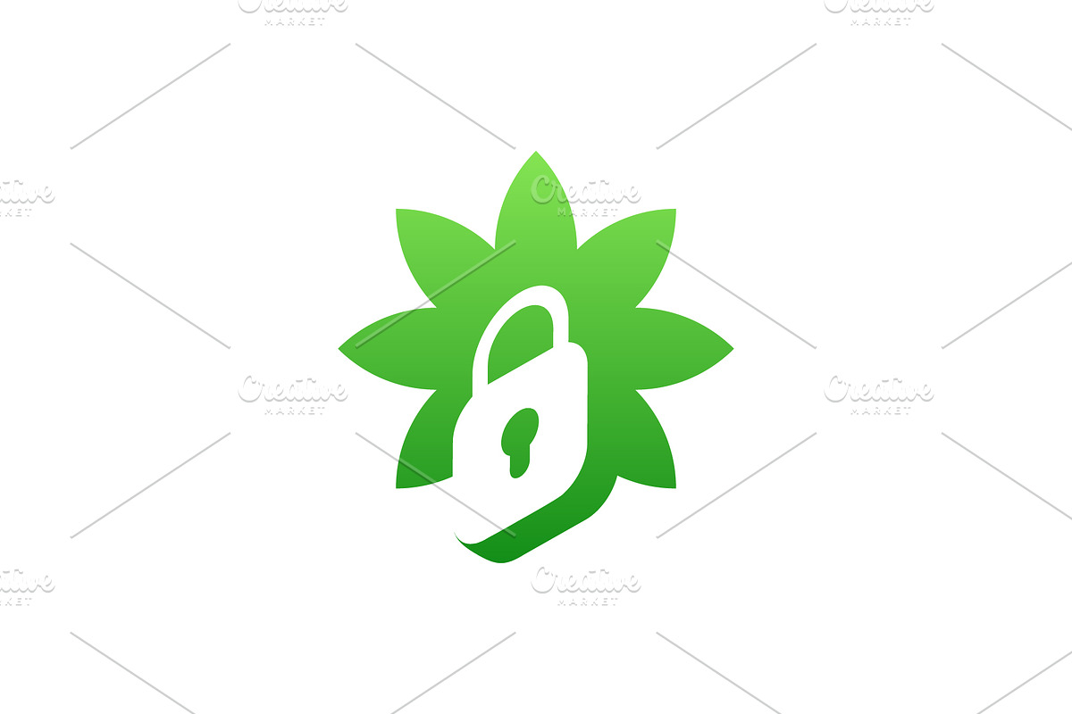 elegant flower padlock logo, a Branding & Logo Template by Rasagama Studio