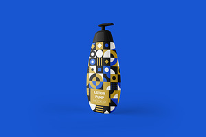 Lotion Pump Bottle Mockup, a Packaging Mockup by Qaleb Studio