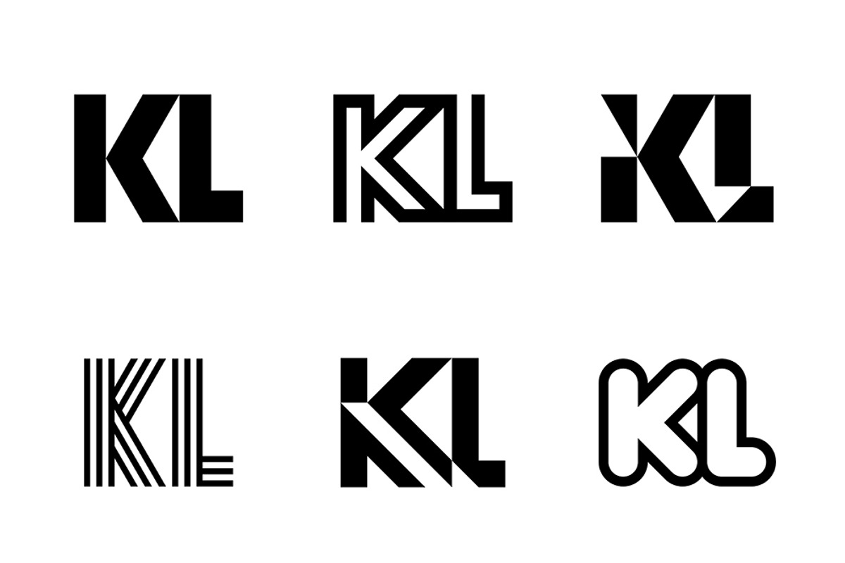 Set of letter KL logos, an Object Graphic by NataliiaVolyk