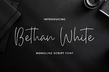 Bethan White - Monoline Script Font