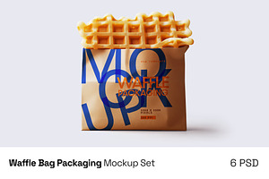 Waffle Bag Packaging Mockup Set