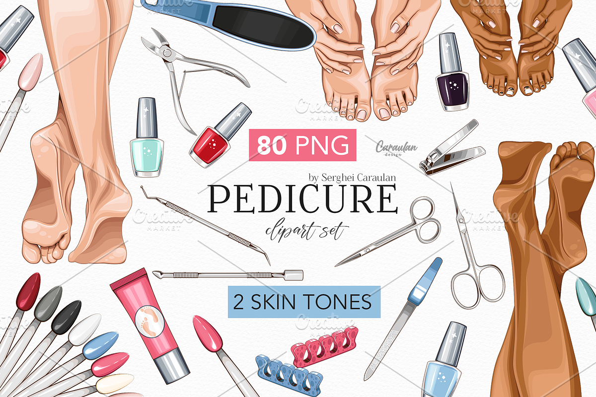 Pedicure Nail Salon Clipart, a Work Illustration by Serghei Caraulan (Photo 1 of 4)