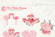 Watercolor Flamingo Valentine, an Animal Illustration by Apixsala (Thumbnail 3 of 5)