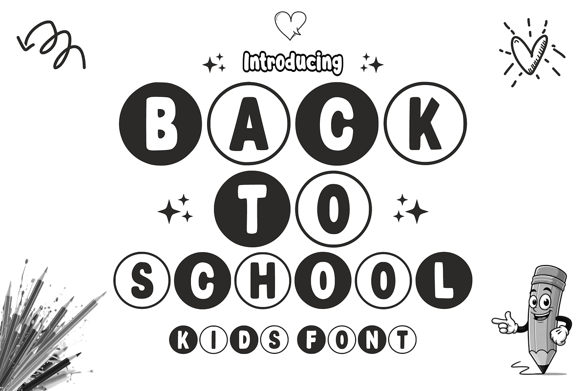 Back To School - Display Font, a Font by KiddoGlyphs Studio (Photo 1 of 5)