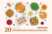 Thanksgiving Food Illustration Set, a Food Illustration by DesignerCandies (Thumbnail 5 of 5)