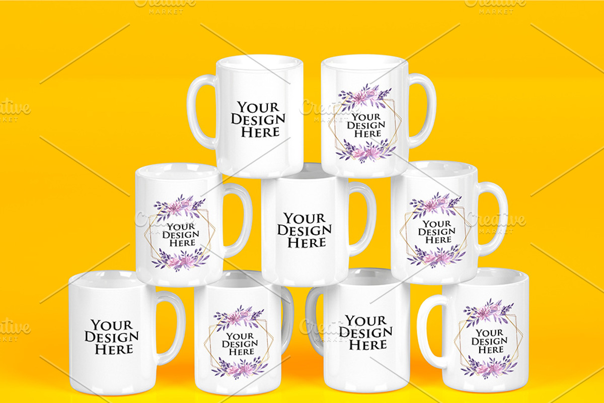 Set 3 scene - Stacked Mugs Mockup, a Product Mockup by Milan Mockup (Photo 4 of 10)