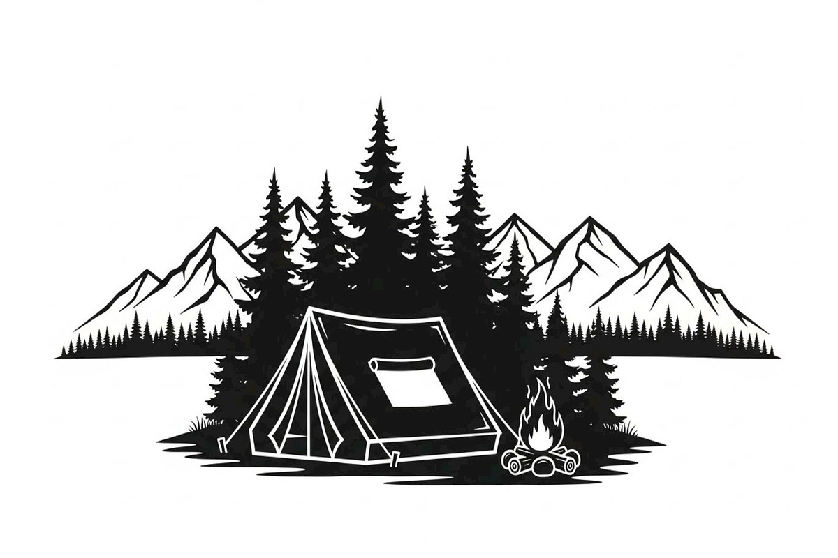 50 Camping Mountain Vector Bundle, an Illustration by jahid234 (Photo 6 of 51)