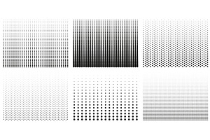 Halftone Backgrounds, an Illustration by Vector Creator