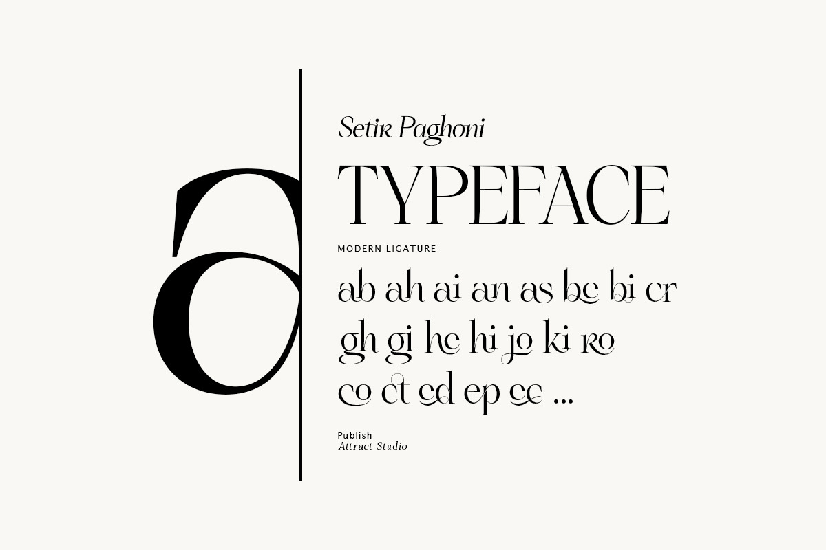 Setir Paghoni, a Serif Font by Attract Studio (Photo 4 of 13)
