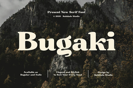 Bugaki - Elegant Serif Font, a Serif Font by Kulokale