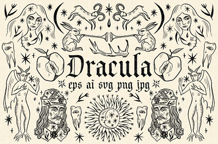 Dracula Bundle, an Object Illustration by Annie Konst