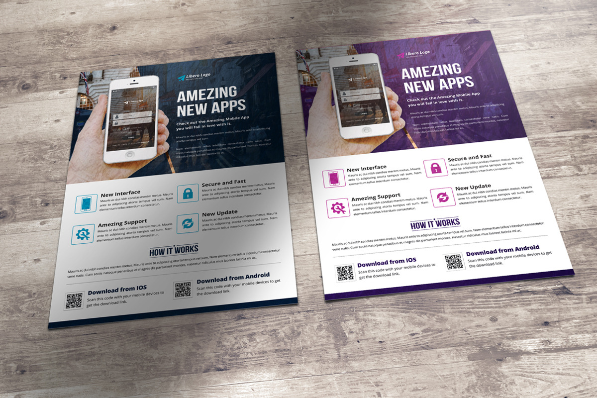 Mobile Apps Promotion Flyer, a Flyer Template by Miyaji75 (Photo 4 of 5)