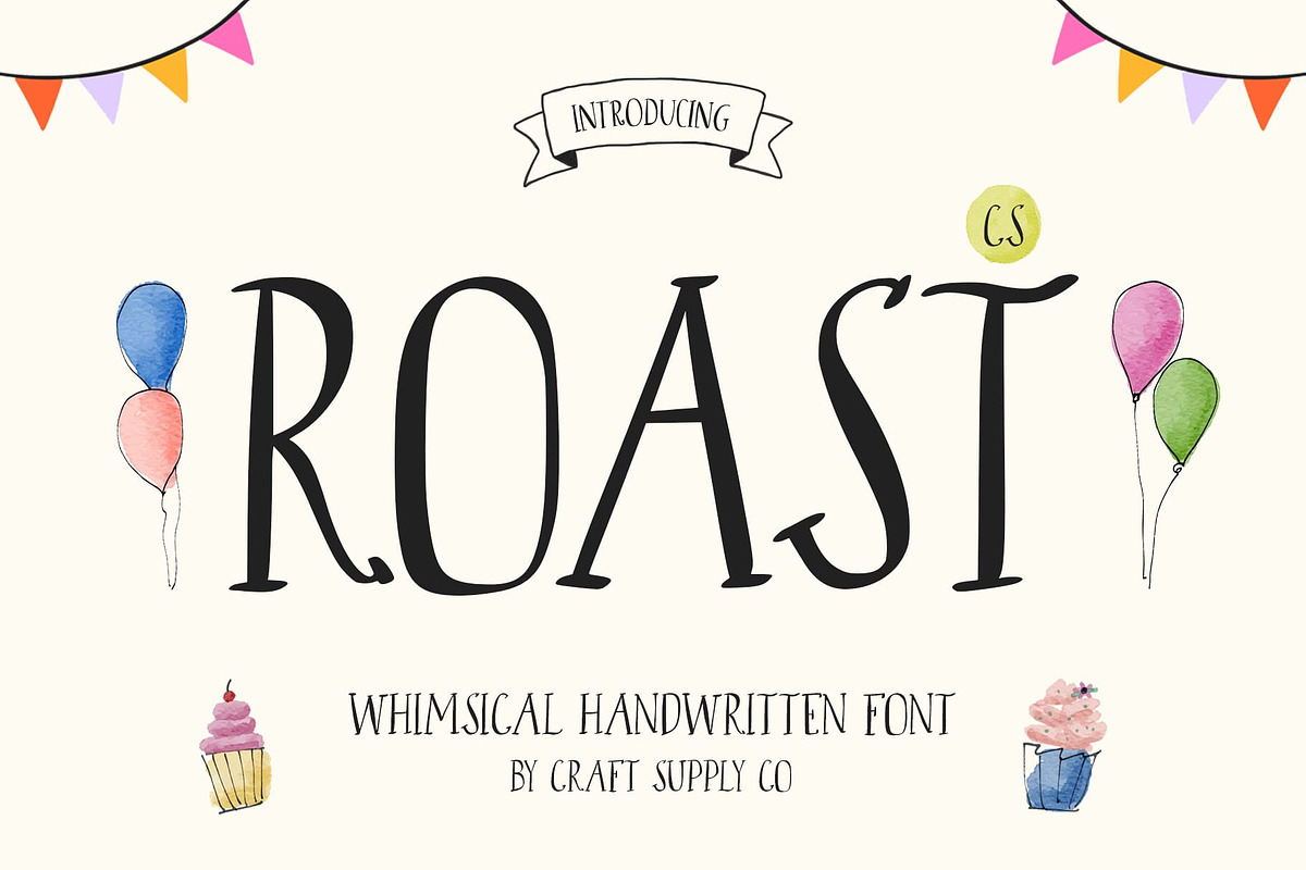 CS Roast – Whimsy Handwritten Font, a Handwritten Font by Craft Supply Co. (Photo 1 of 8)
