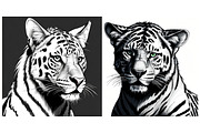 Tiger head tattoo design, an Animal Illustration by IrySha (Thumbnail 4 of 4)