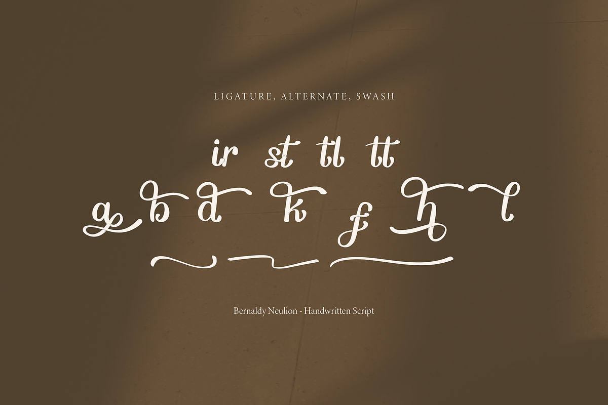 Bernady Neulion | Handwritten Script, a Script Font by gracetype_studio (Photo 15 of 15)