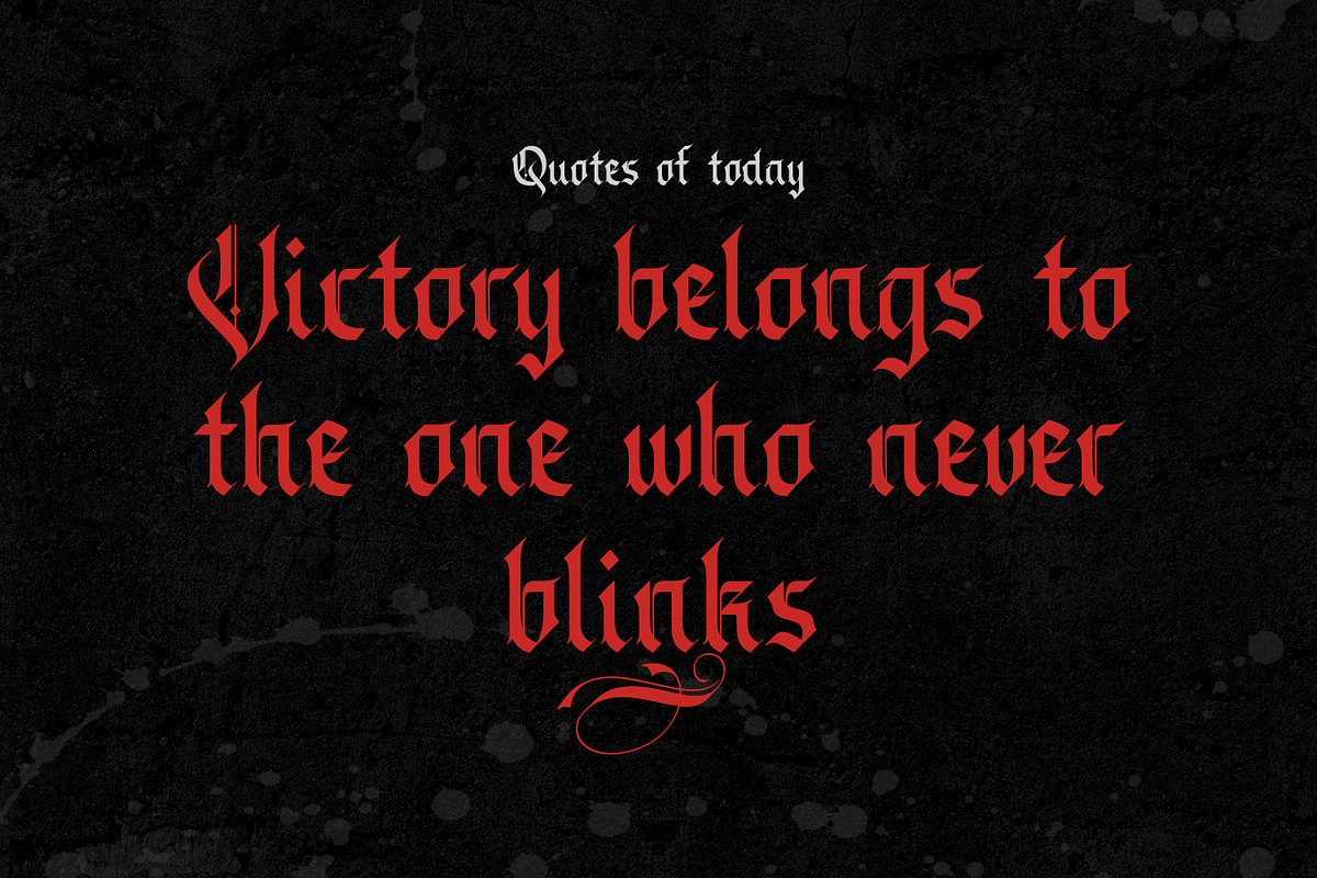 Grudge – Gothic Blackletter Typeface, a Blackletter Font by Almarkhatype (Photo 12 of 15)