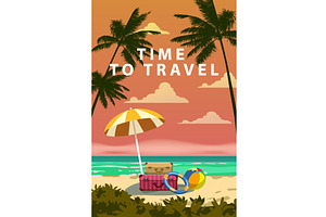 Time to travel summer vacation, an Object Illustration by Vector_Up