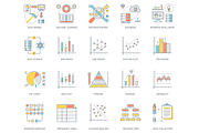73 Data Analytics Color Line Icons, an Outline Icon by Flat Icons (Thumbnail 2 of 5)