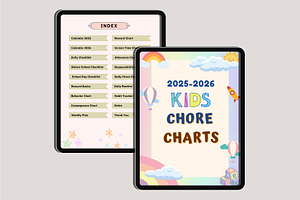 Digital 2025-2026 Kids Chore Charts