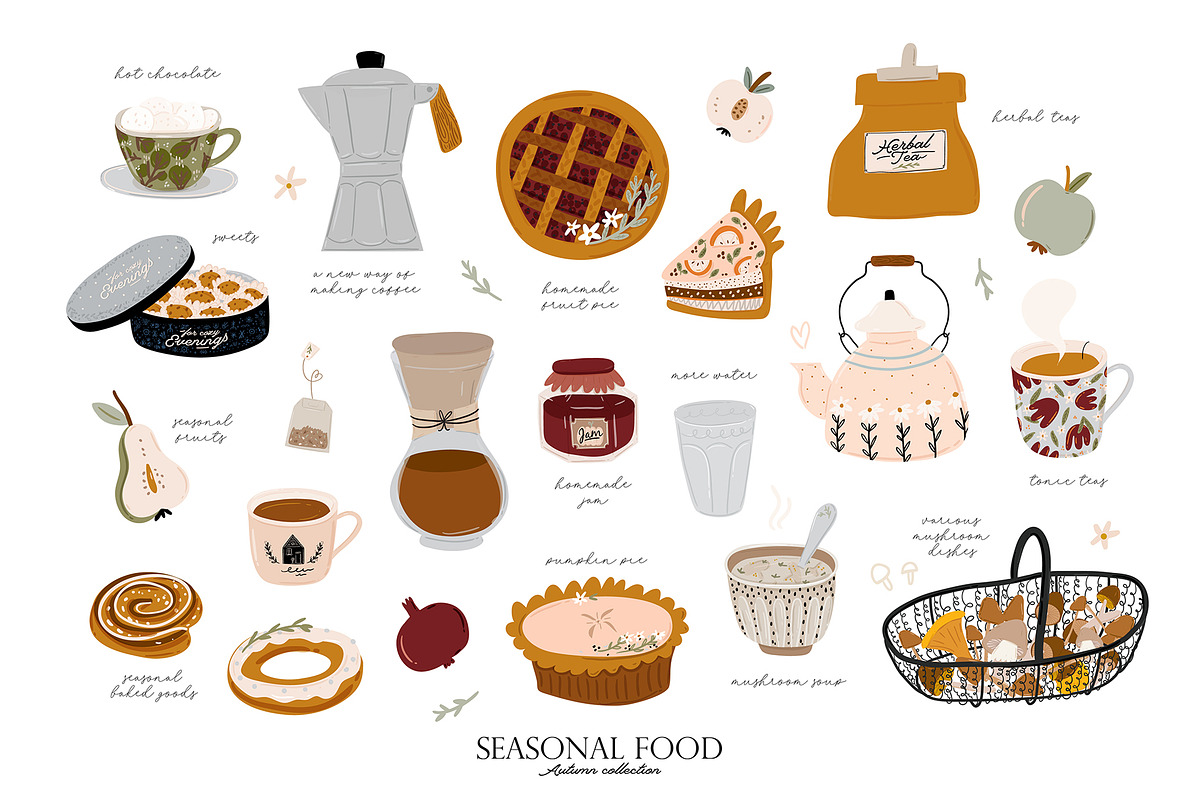 Autumn daily self-care routine, a Seasonal Illustration by Ruslana Lubenets (Photo 3 of 13)