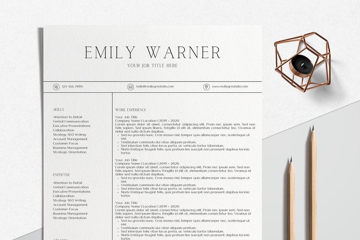 Minimalist Resume Canva Template, a Resume Template by LucaTheme (Photo 2 of 9)