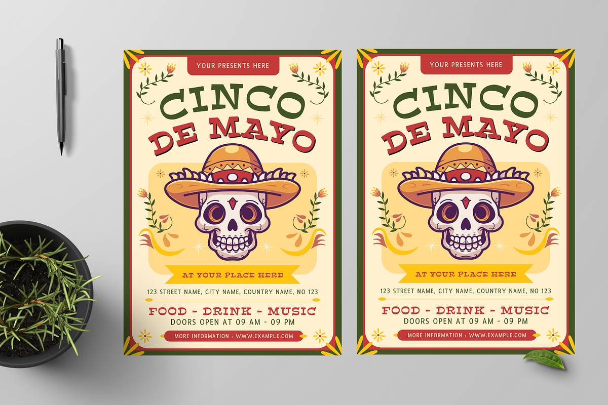 Yellow Green Cinco De Mayo Flyer, a Flyer Template by Annora Studio (Photo 2 of 5)