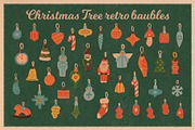 Retro Christmas Clipart & Graphics, a Seasonal Illustration by Paper Cherry (Thumbnail 2 of 21)