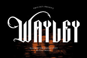 Wayley Blackletter Display Font, a Blackletter Font by Maulana Creative (Thumbnail 1 of 7)