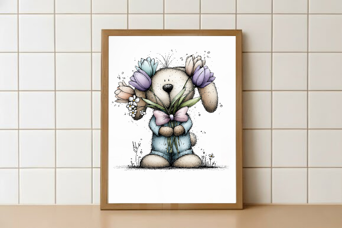 Watercolor Easter Bunny Clipart, an Illustration by Watercolor design (Photo 5 of 7)