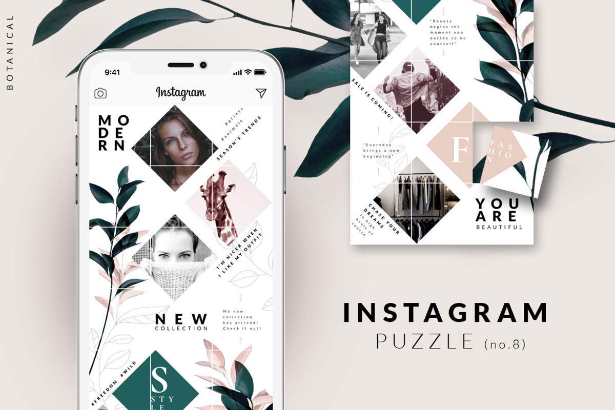 -90%MASSIVE BUNDLE-Instagram puzzles, a Social Media Template by CreativeFolks (Photo 9 of 25)