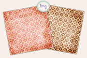 Pink and Brown Scrapbook Paper, a Pattern Graphic by Lavender Mint Graphics (Thumbnail 6 of 6)