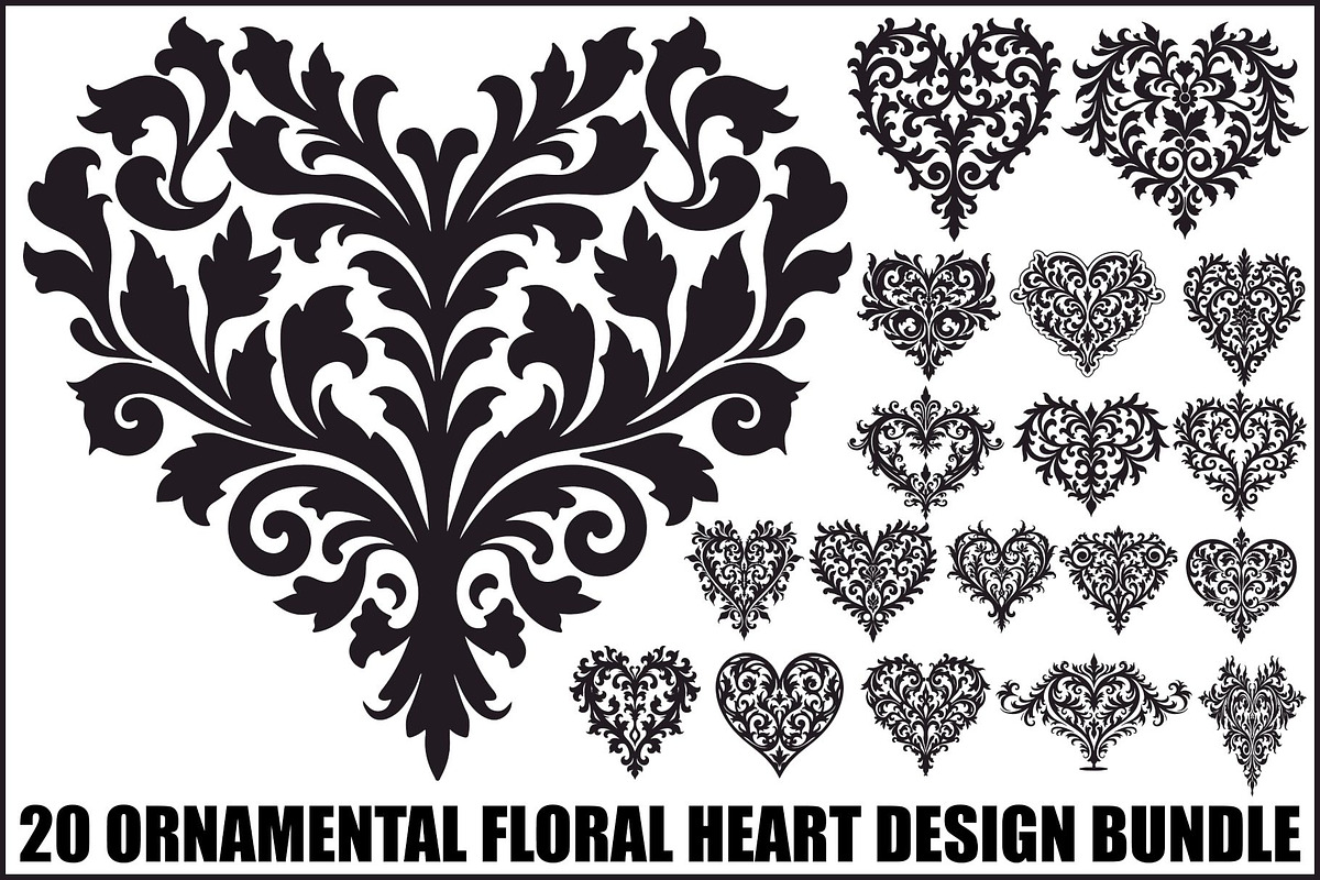 Romantic Lace Heart Clipart, an Illustration by Artivon (Photo 1 of 21)