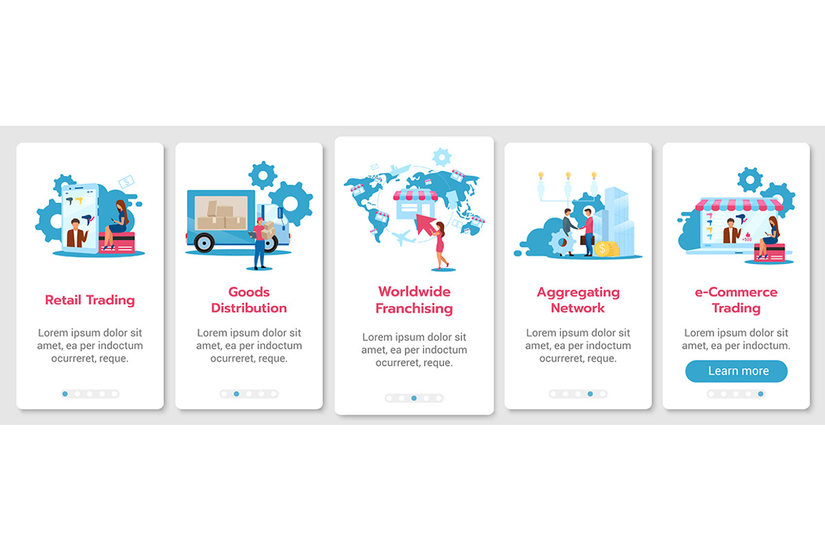 Business model mobile app screens, a Templates & Theme by IMG visuals characters (Photo 4 of 8)