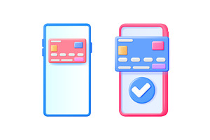 Two smartphones showing online, a Technology Illustration by Abscent
