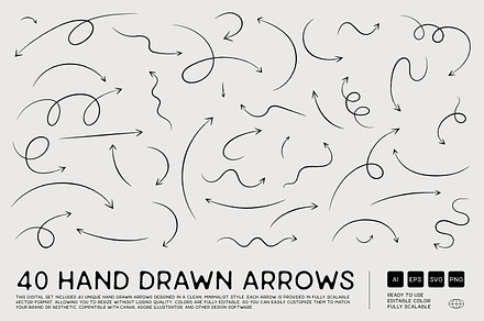 Hand Drawn Arrows Vector Set