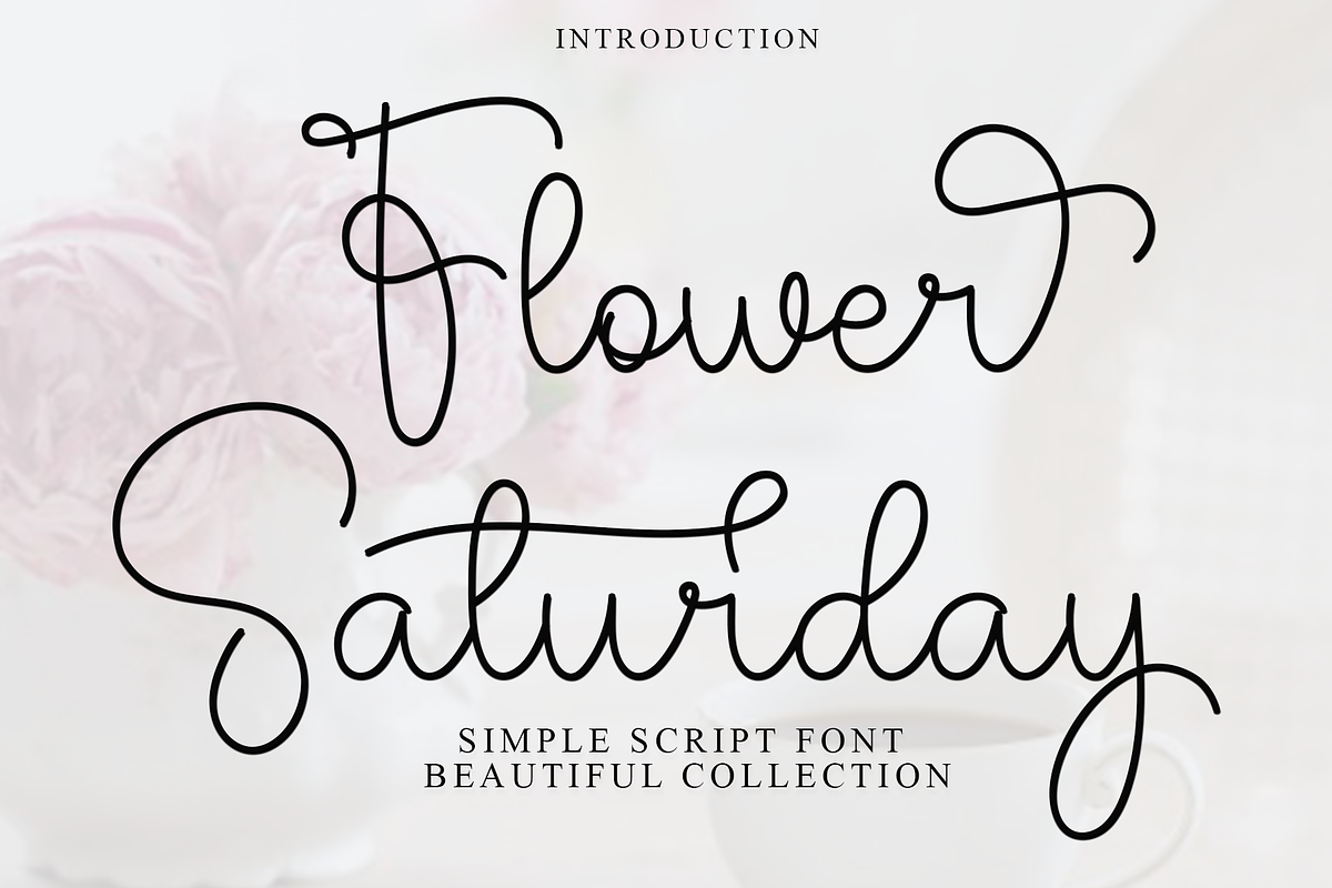 Flower Saturday, a Script Font by FreshTypeINK (Photo 1 of 8)