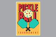 Pickleball retro vector poster set., a Sport Illustration by PoPaShop (Thumbnail 2 of 10)