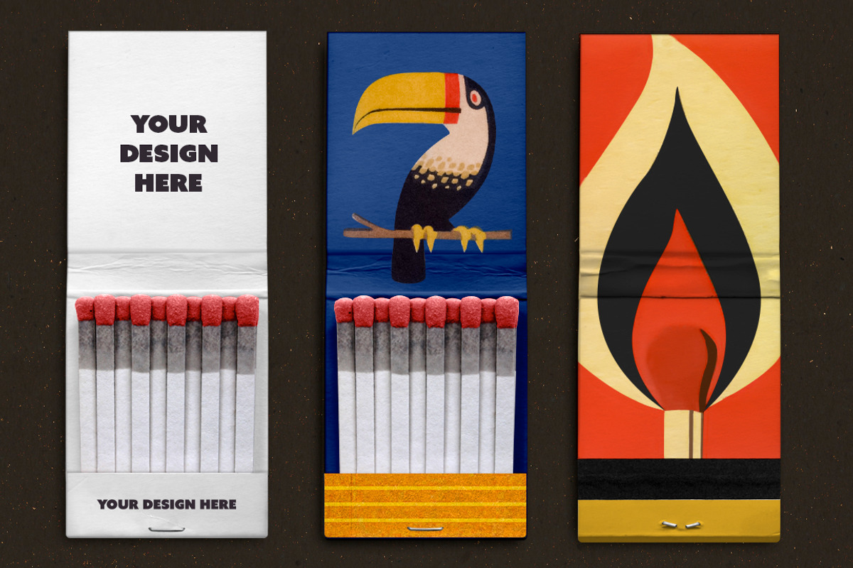 Vintage matchbox mockup, a Packaging Mockup by MixedArt (Photo 2 of 5)