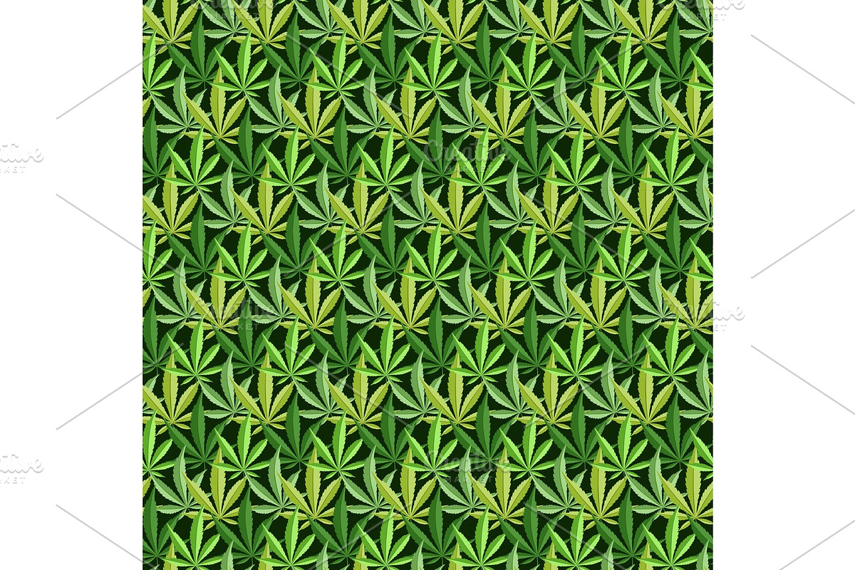 Marijuana background vector seamless patterns, a Texture Graphic by ...