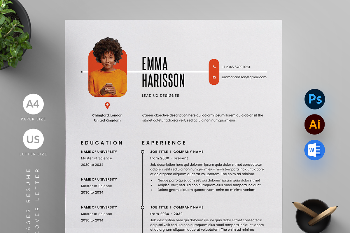 Resume/CV, a Resume Template by Reuix Studio (Photo 1 of 5)
