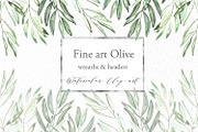 Olive oval wreaths & headers clipart, an Illustration by LABFcreations (Thumbnail 3 of 5)
